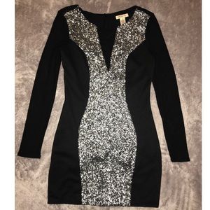 Sheer And Sequined Dress